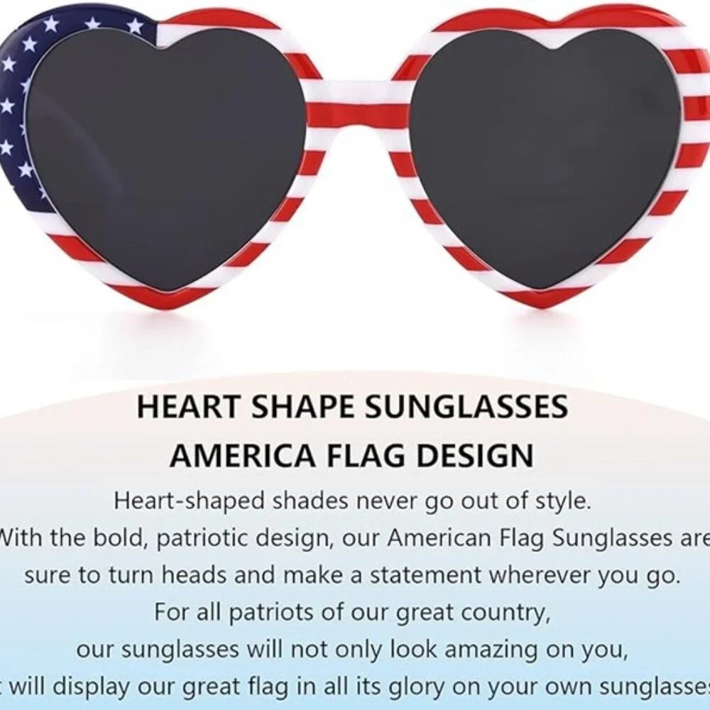 Non- Polarized Novelty Heart Sunglasses